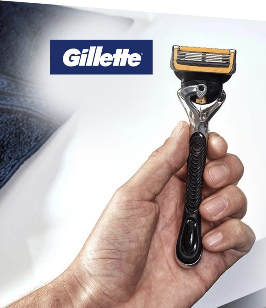 Hand holding a Gillette razor for YouTube Video Production Case Study